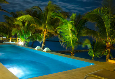 hacienda del mar new18 pool night