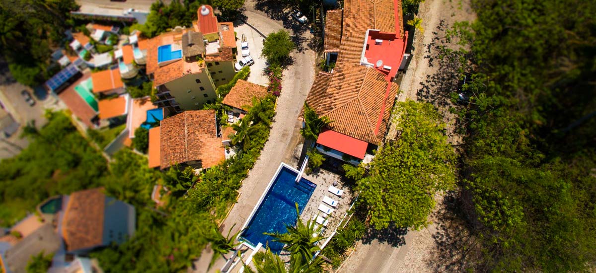 villa lucia aerial view pool 2